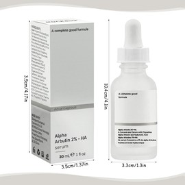 Alpha Arbutin Serum 30ML, Alpha Arbutin 2%+HA Hyaluronsäure, Gesichtspflege Set, Hyaluronic Acid Serum, Anti-Falten Serum, Gesichtsserum für Poren, Dark Spots, Akne, Moisturizer Face Serum