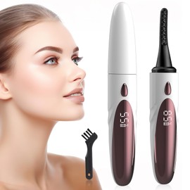 Heated Eyelash Curler Heated Lash Curler 24 Hours Long Lasting Electric Eyelash Curler Fast Heat Up Within 10s Heat Eye lash curlers for Women Rechargeable Type-C 4 Heating Modes