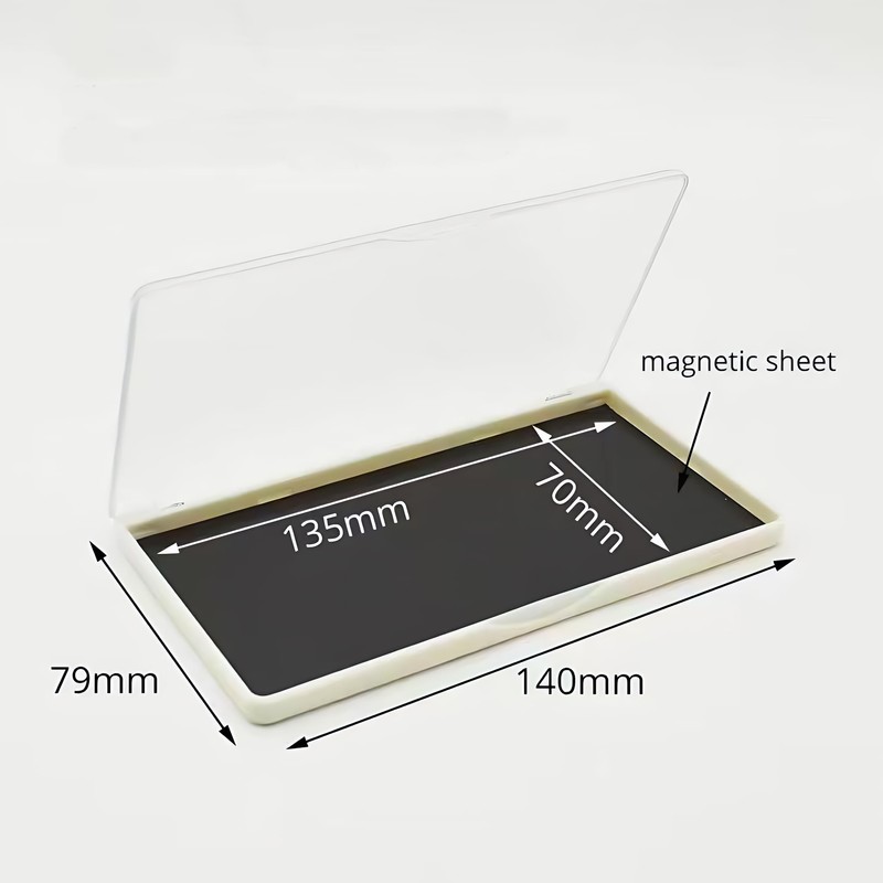 UDTIP 2PC Empty Magnetic Makeup Palette, White Frosted Clear Lid,