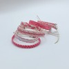 Fablinks Pink Braided Bracelets for Women, Adjustable Bracelets for Teens,