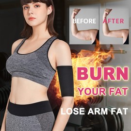 Bakerdani Women's Arm Trimmers, Compression Sauna Sweat Arm Shaper Bands, Arm Trainer Toner Sleeves for Sports Workout