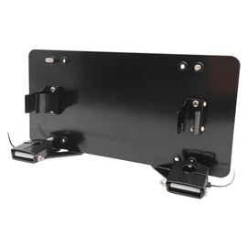 Fundyliue 8 3/4" Stainless Steel Flip-Up Winch Roller Fairlead Mount License Plate Holder Bracket（Black）