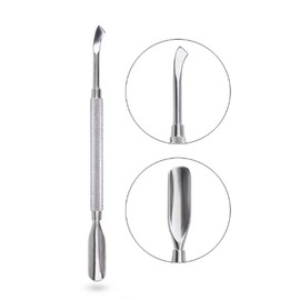 Cuticle Pusher Stainless Steel Nail Scratching with Cuticle Pressing 2-Way Double-Sided Cuticle Treatment