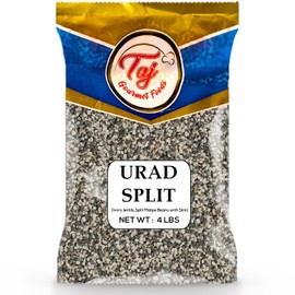 TAJ Urad Split Dal 4-Pounds | Indian Origin Lentil (Split Matpe Beans w/Skin