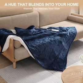 Electric Blanket Full Size Heated Blanket 72''X84'' - Fleece Heated Blankets Washable with 5 Heating Level & 10 Hour Auto Off Heated Lap Blanket for Office, Chair Blanket for Winter, Great Gift Ideas