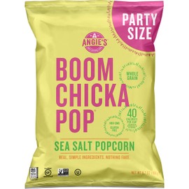 Angie's BOOMCHICKAPOP Sea Salt Popcorn, Gluten Free, Party Size, 6.7 oz.