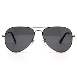 EIENNO AVIATOR Teardrop Polarized Original Sunglasses, UV400 Drive, Fishing, gray (Gunmetal)