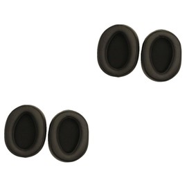 Operitacx 2 Paare Schaumstoff-Kopfhörerabdeckung Kopfhörer Zubehör Ohrpolster aus Leder Kissen für Ohrpolster Ersatz-Ohrpolsterkissen Schwarz