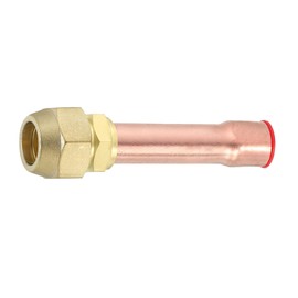 uxcell Brass Pipe Fitting, 3/4"SAE Male Thread x 3/4" OD Flare Adapter with Copper Tube for Air Lines Air Conditioner Refrigeration HVAC Systems Repair