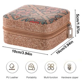 Jewellery Box Small Portable Jewellery Box Mini Jewellery Box Travel Jewellery Box for On the Go Jewellery Storage Organiser of Necklace Ring Bracelet Earrings Jewellery Travel Case for Women (2)