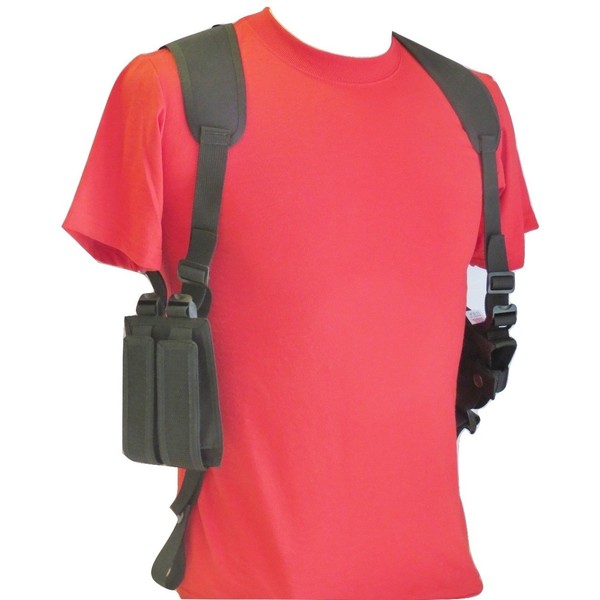 Shoulder Holster for S&W M&P Shield with 3.1"- 3.3" Barrel Double Magazine Pouch (Right)