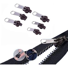 12 Pcs Zip Repair Kit Zipper for Sewing Zipper Pull Universal Zipper Repair Kit Fix Clothes Bag Replacement Zipper Slider Teeth Zips for Jackets Zip Repair Kit Fashion