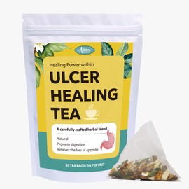 Auranic Ulcer Healing Tea 20 Pcs, Natural Stomach Remedy Solution Healthy Digestion, Warm Stomach Ease and Support Digestive, Regulate Gastritis, Stomachache, Various Discomfort Nourishing Herbal Tea