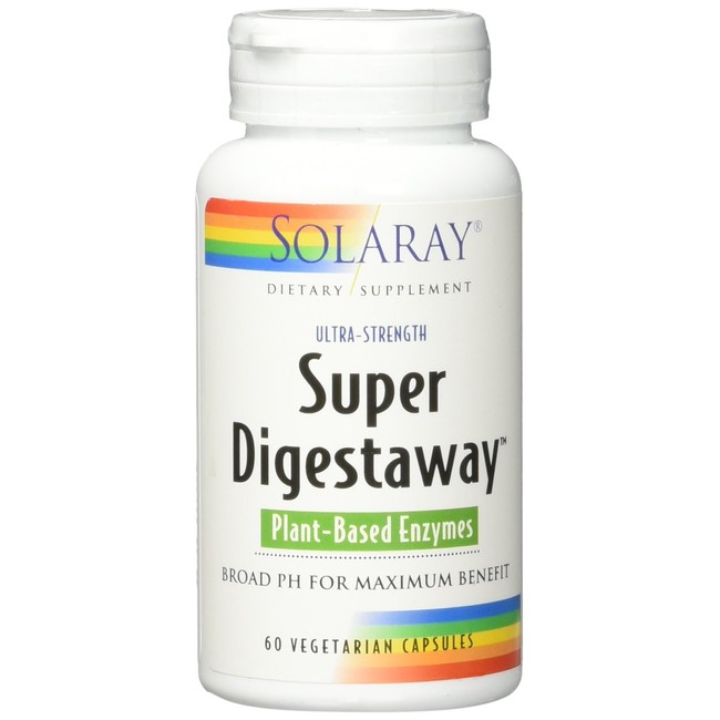 Solaray Super Digestaway Plant Enzymes, Veg Cap (Btl-Plastic) | 60ct