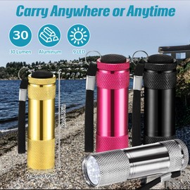 VIHOSE 20 Pcs Mini Flashlights Bulk, Bright Aluminum Handheld Flash Light with Lanyard, Small LED Flashlights for Kids Night Reading Emergency Hurricane Camping Hiking Party Favors(Bright)