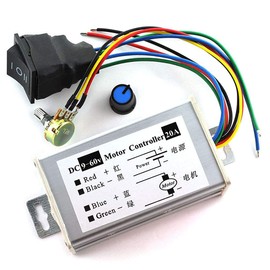 DZS Elec 1pc DC Motor Speed Controller 9-60V Forward/Reverse High Power PWM Control Switch Motor Speed Regulator DC 12V 24V 36V 48V 60V 20A 1200W