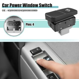 X AUTOHAUX Passenger Power Window Switch Fit for VW Fox Hatchback 2003-2014