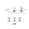 MABAHON 50 Set Leather Rivets Chicago Binding Screws M5 x