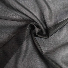 Iron on Fabric Fine Woven Soft Non-Cardboard Effect - Iron On Covering - Woven and Stretchy Stitching Sold in 2 Metre increments - Width 90cm (Black)