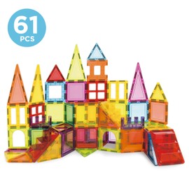 Educa Magnetics - 61 Piece Translucent Magnetic Block Set - Multicolor Pieces - Ages 3+