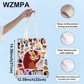 WZMPA Maurice & Connie Tote Bag Big Mouth Monster Lover Gift Shame Wizard Reusable Grocery Bag Maurice & Connie Merch (BYEEEEEEE TG)
