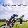 Dinghaole Golf Handtuch Mikrofaser mit Karabiner,Karabiner Waffelmuster Golf Towel,Sehr saugfähig,Aufhängen