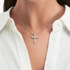 S925 pure silver full Cubic Zirconia Cross Necklace for Women,