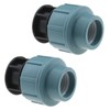OTOTEC 2Pcs PE Water Pipe Stop End Compression Fitting PE