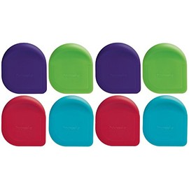 Progressive Nylon Pan Scrapers, Assorted Colors, Pack of 8