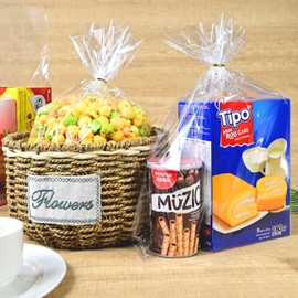 PACKSISTER Clear Flat Cellophane Treat Bags,Plastic Gift Bags with Twist Ties for Party Favors,Gift Giving Cookies Bakery Candies,Dessert,Bakery, Cookies, Chocolate Goodie Wraps(12"X16",50 Pcs)