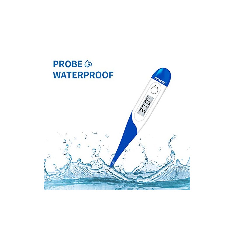 Flexible and Digital Medical Thermometer - Measurements: Buccal, Axillary and