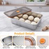 MICHIHOMIE Stainless Steel Pizza Dough Proofing Box with Lid Fits