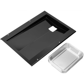 DELSbbq 69804 Grease Tray with 10-Pcs 6415 Drip Pan Liner for Weber Spirit 300 Series, Catch Pan Replacement for Weber Spirit E-310 E-320 E-330 S-310 S-320 S-330 Grills 2013 and Newer