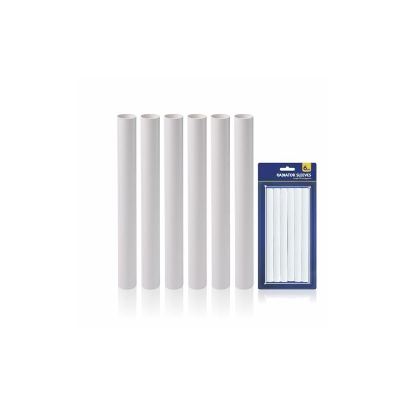 Radiator Pipe Covers 20cm Long Snap On PVC Plastic Pipe