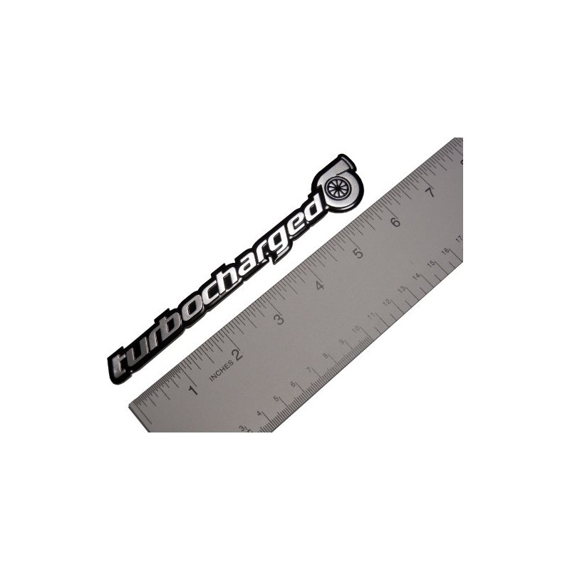 ERPART 2 x (Pair/Set) Turbo TURBOCHARGED Aluminum Emblems Badges for