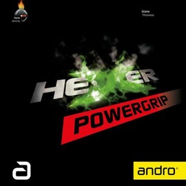 andro 1.9 110021097 Table Tennis Rubber, Spin-type Tension, Hexar Power Grip, Soft Backing, ITTF (International Table Tennis Federation) Approved, Green