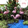 XUTONG 4 Pcs Bright Pink Flamingo Garden Ornament Statue,Pink Flamingo
