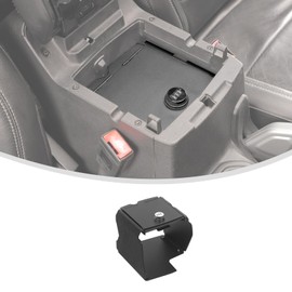 Linskip Console Valuables Safe Compatible with 2018-2024 Jeep Wrangler JL JLU 4XE & 2020-2024 Gladiator JT, for Jeep JL Security Console Insert, Console Gun Safe Vault for Jeep JL Accessories(Black)
