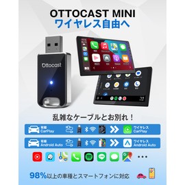 OTTOCAST MINI 2025 Latest Wireless, CarPlay & Android Auto Adapter, Wireless Connection, Automatic Connection, Compatible with over 98% of Vehicles, Bluetooth, Music, Voice Control, GPS Navigation