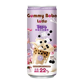 O's Bubble Gummy Boba Latte Canned Bubble Tea Drink With Chewy Boba Pearls (Konjac), 22% whole milk blend, 470ml(15.9 fl oz/can), TARO, (Pack of 12)