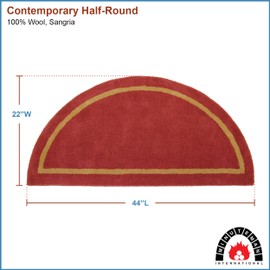 Minuteman International Sangria, Contemporary Half Round Rug