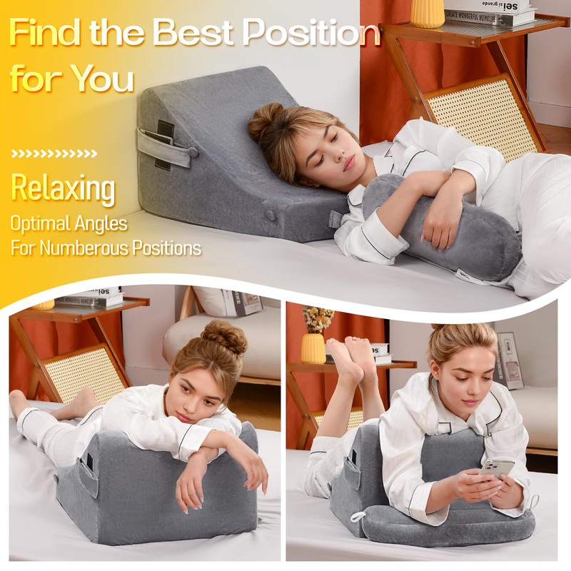 MOON PINE Reading Pillow for Adults, Memory Foam Backrest with
