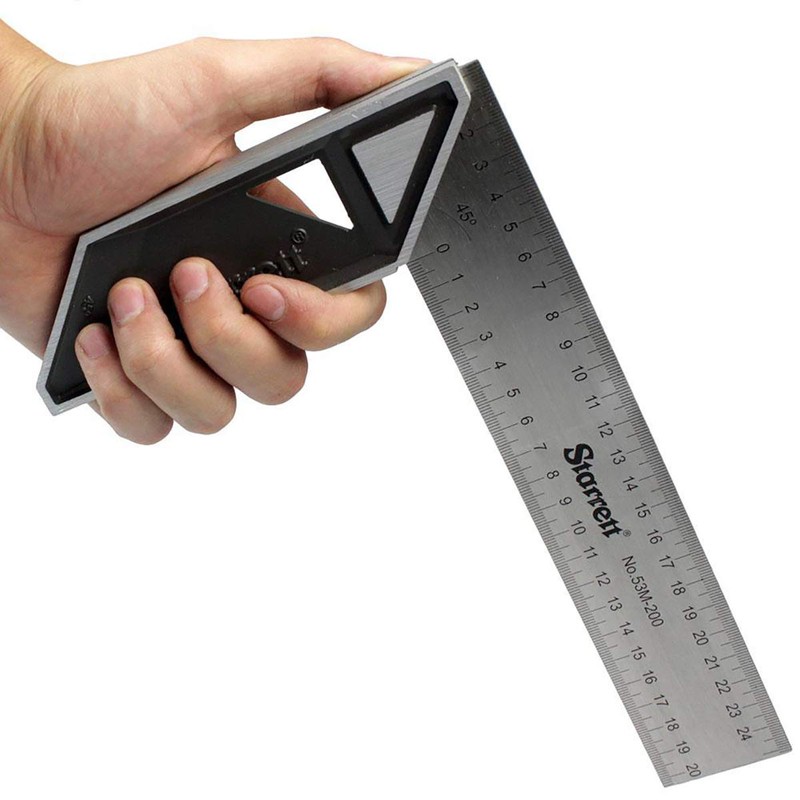 Starrett K53M-200-S Carpenters Try Square for Woodworking – 200mm Metric