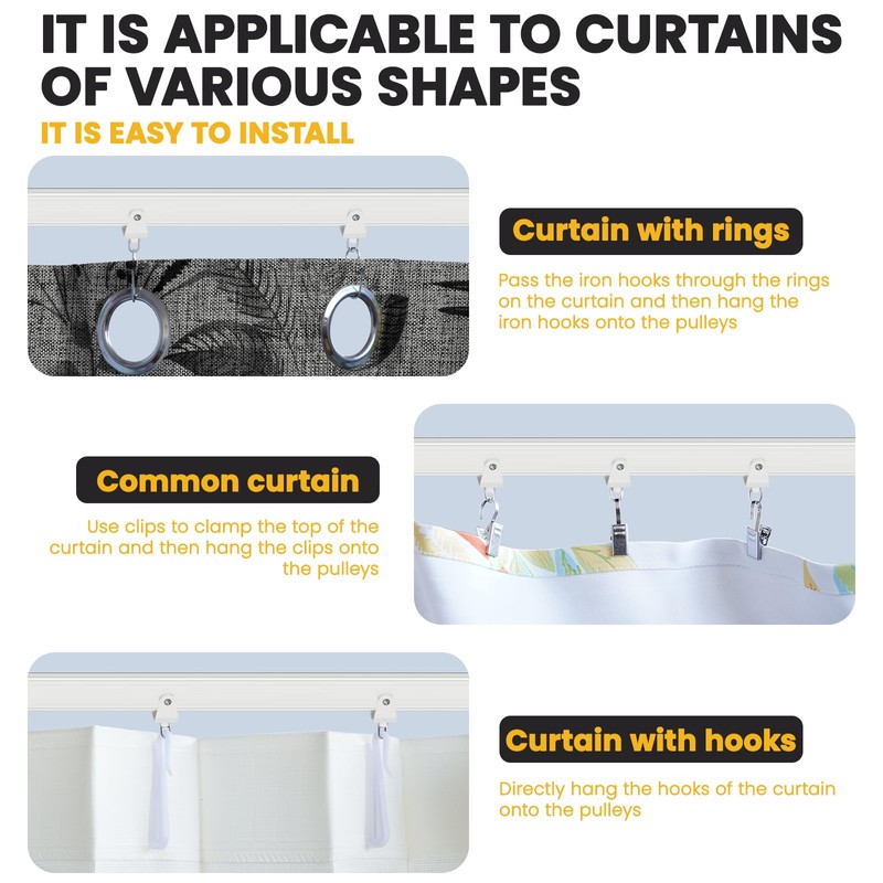 Flexible Bendable Ceiling Curtain Track, Mount for Curtain Rail with