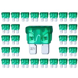Kodobo 100 Pack Auto Fuses 30 AMP ATC/ATO Standard Regular Fuse Blade 30A Car Truck Boat Marine RV - 100Pack