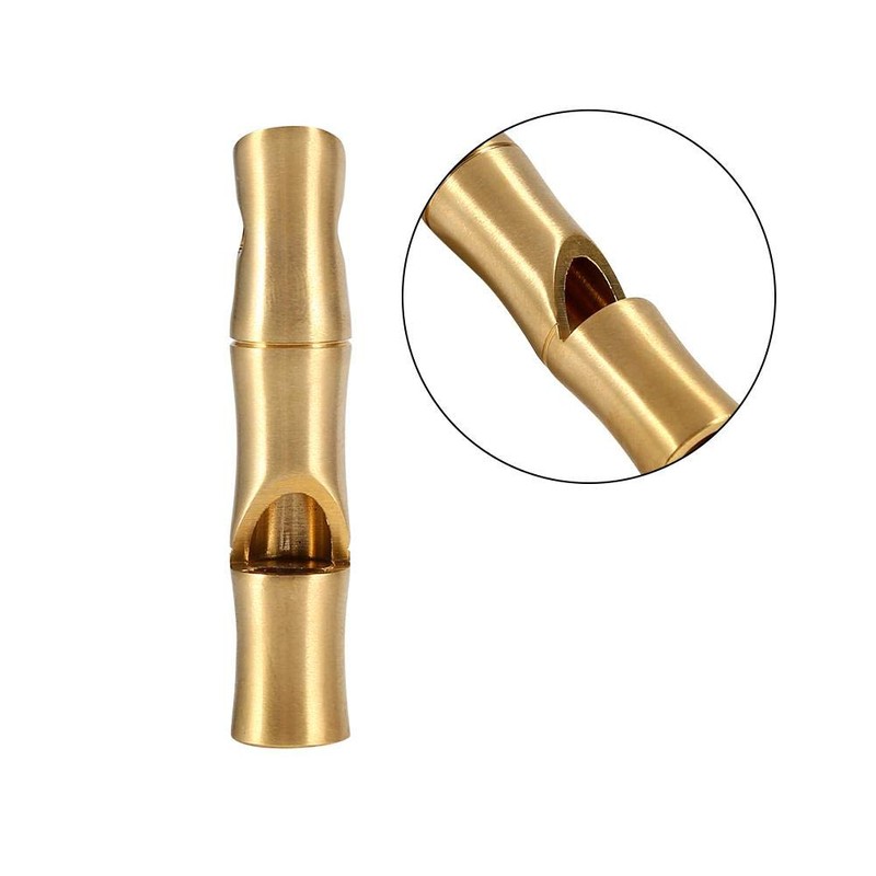 VGEBY Emergency Whistle, EDC Survival Brass Bamboo Section Whistle for