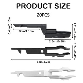 Yuiturt 20 Pcs Fire Alarm Test Key, Fire Call Point Key, Emergency Button Break Glass Reset Key for KAC Call Points, Universal Fire Alarm Key for Alarm Testing and Safety Purpose