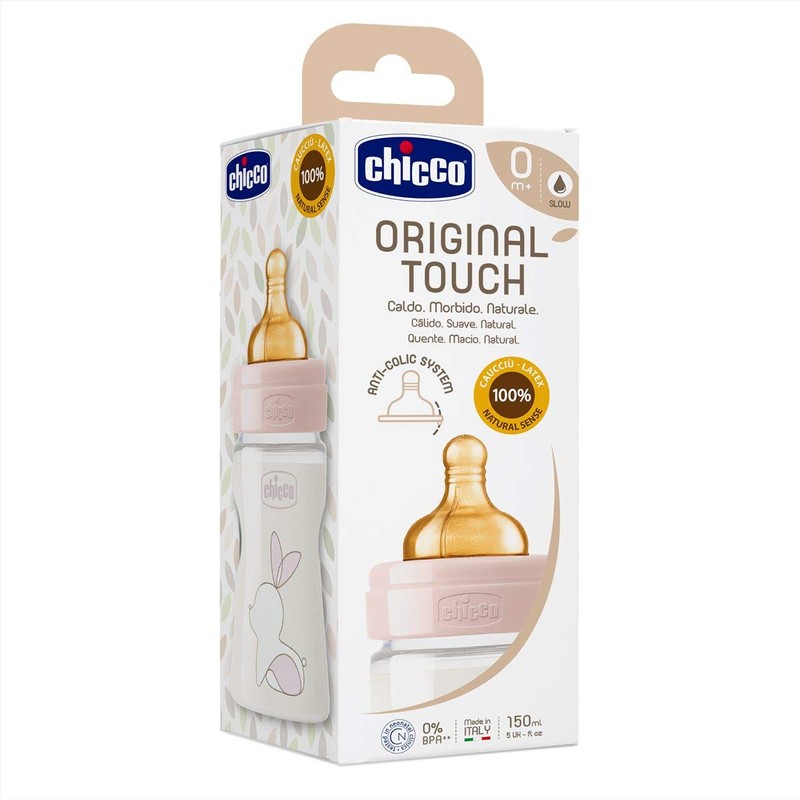 Chicco Original Touch Anti-Colic Bottle with 100% Natural Latex Nipple,