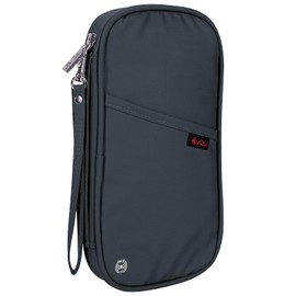 Vinsani Passport Holder & Document Organiser Family Travel Essentials Holiday Wallet Accessories Bag with RFID Blocking Multi-Passport Cover Case for Men Women Unisex - Dark Grey