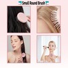 2 Pack Foldable Travel Hair Brush with Mirror, Compact Mini
